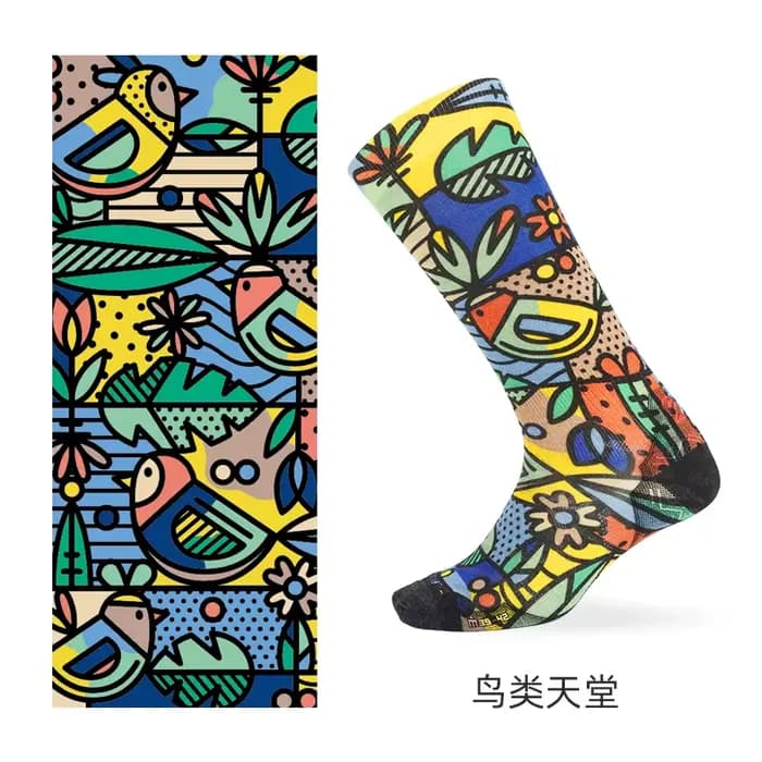 ZEALWOOD Chaussettes à motif en laine mérinos pour hommes et femmes