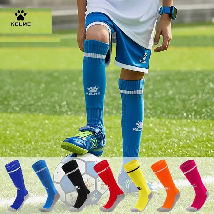 KELcloser-Chaussettes hautes respirantes au-dessus du genou pour enfant, bas de football, entraînement, compétition, basket-ball, sport, 8GSM, WZ3001