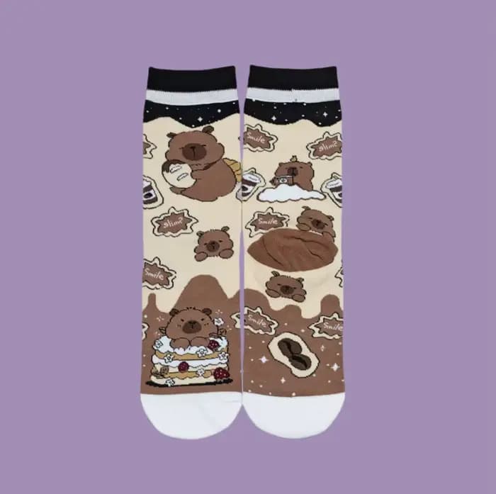 Chaussettes Capybara d'animaux de dessin animé