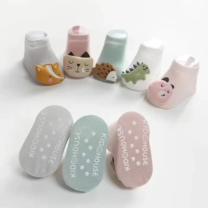 Chaussettes antidérapantes pour bébés filles et garçons