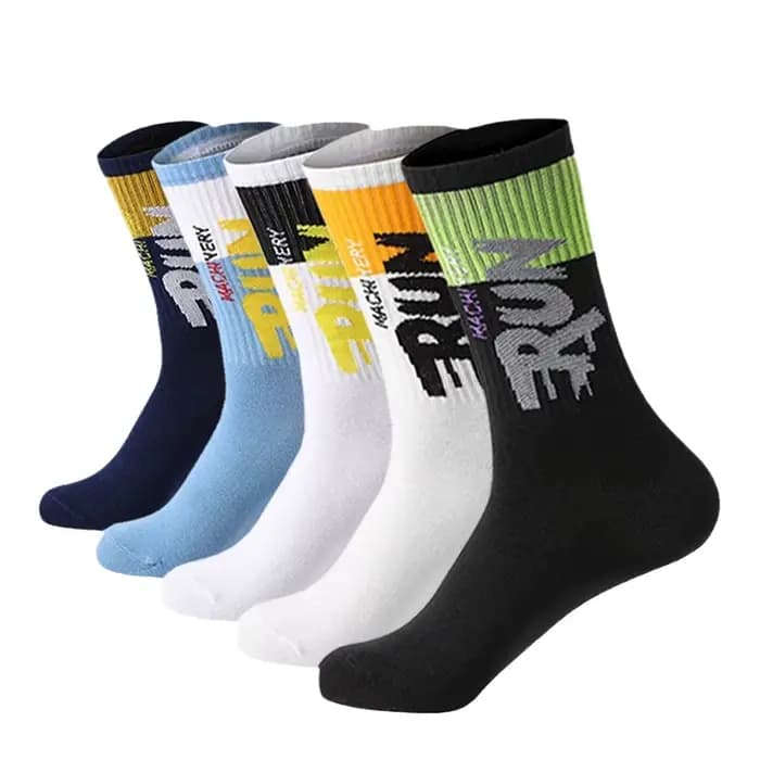 5 paires/lot de chaussettes en coton biologique pour hommes