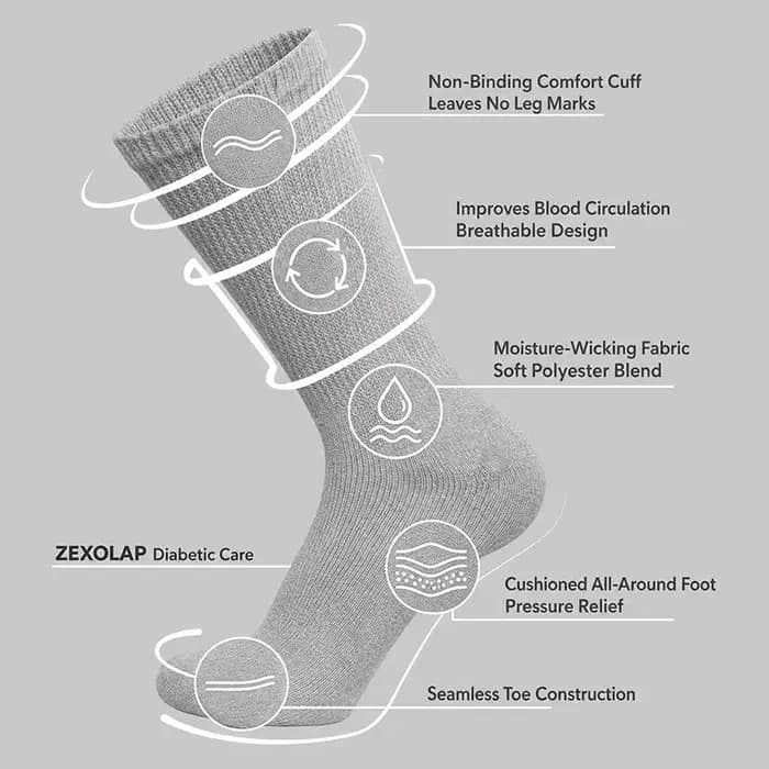 Chaussettes pour diabétiques pour hommes