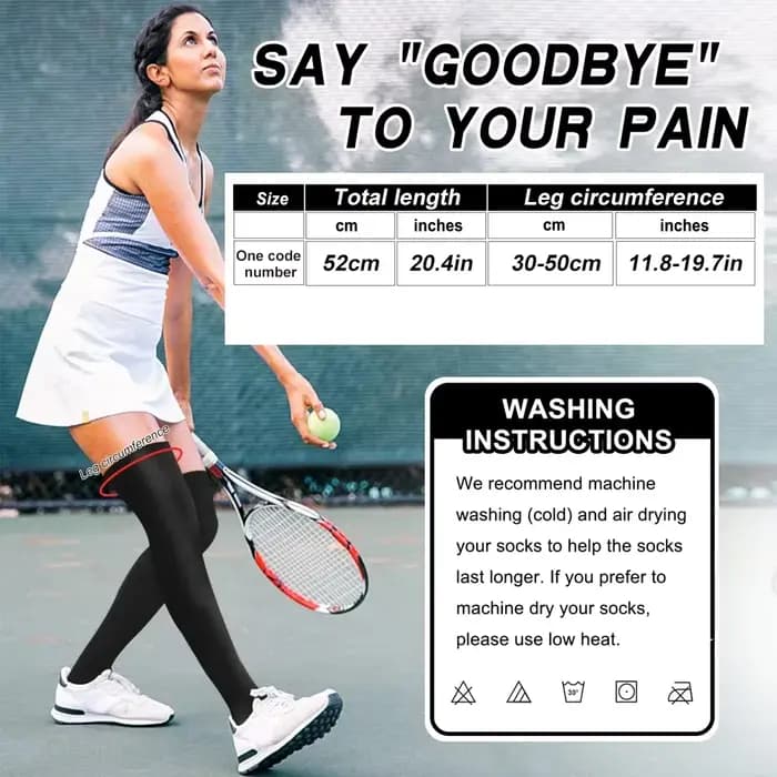 1 paire de bas de Compression pour femmes et hommes