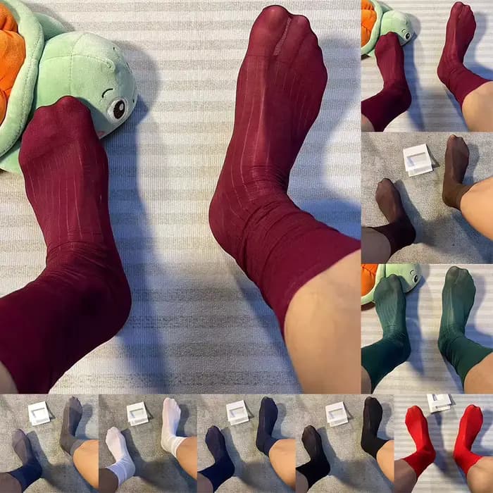 Chaussettes habillées chaussettes d'affaires chaussettes affaires espace quotidien gris blanc noir bordeaux bleu marine Nylon transparent Ultra mince