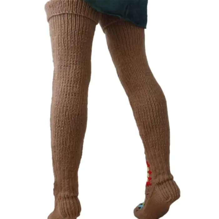 Chaussettes hautes au Crochet Vintage pour femmes