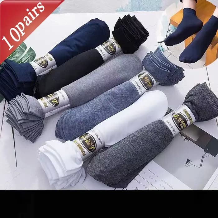 10 Paris – chaussettes d'été fines en soie glacée pour hommes