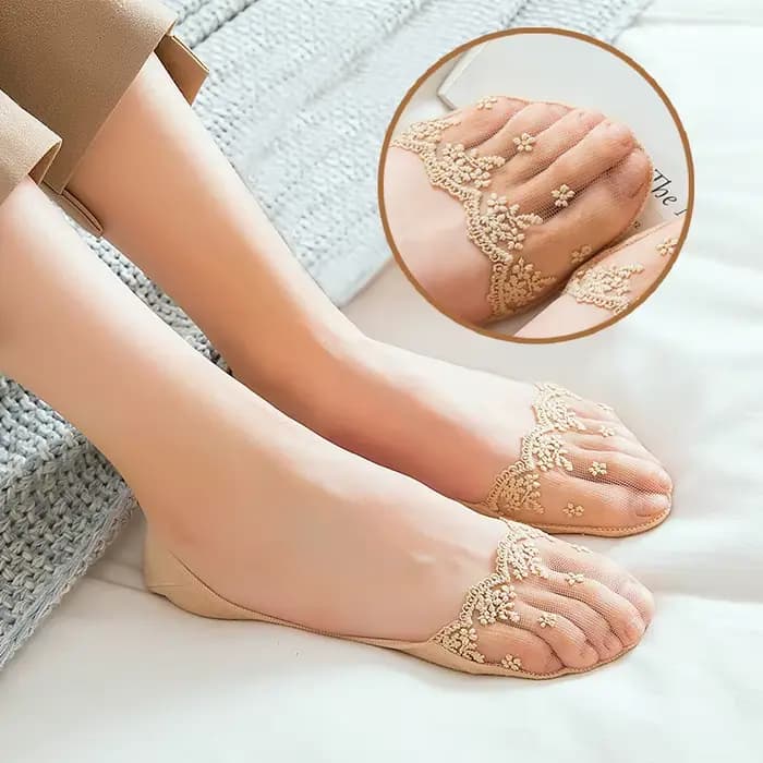 Chaussettes Transparentes Courtes en Dentelle pour Femme