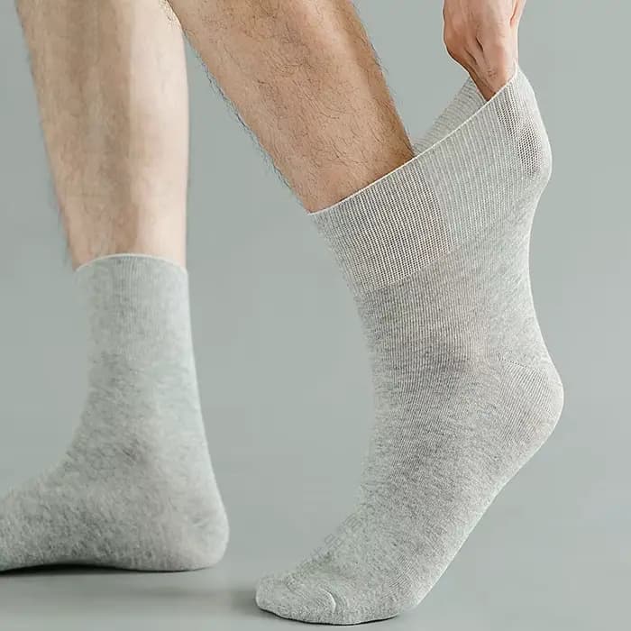 5 paires de chaussettes moyennes pour diabétiques en coton de qualité pour femmes