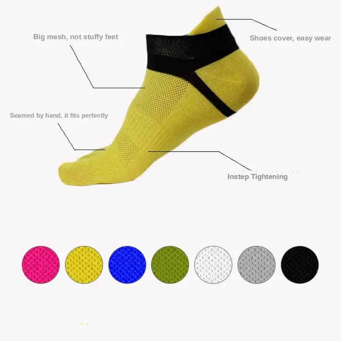Chaussettes de Sport pour hommes, maille de cheville, coton, courtes, blanches, absorbant la sueur, respirantes avec les doigts
