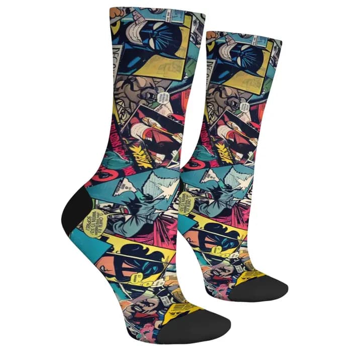 Harajuku Hip Hop rétro bande dessinée impression chaussettes nouveauté heureux drôle équipage