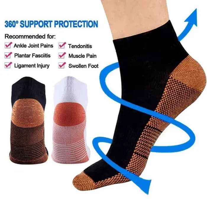 1 paire de chaussettes de Compression pour faïite plantaire