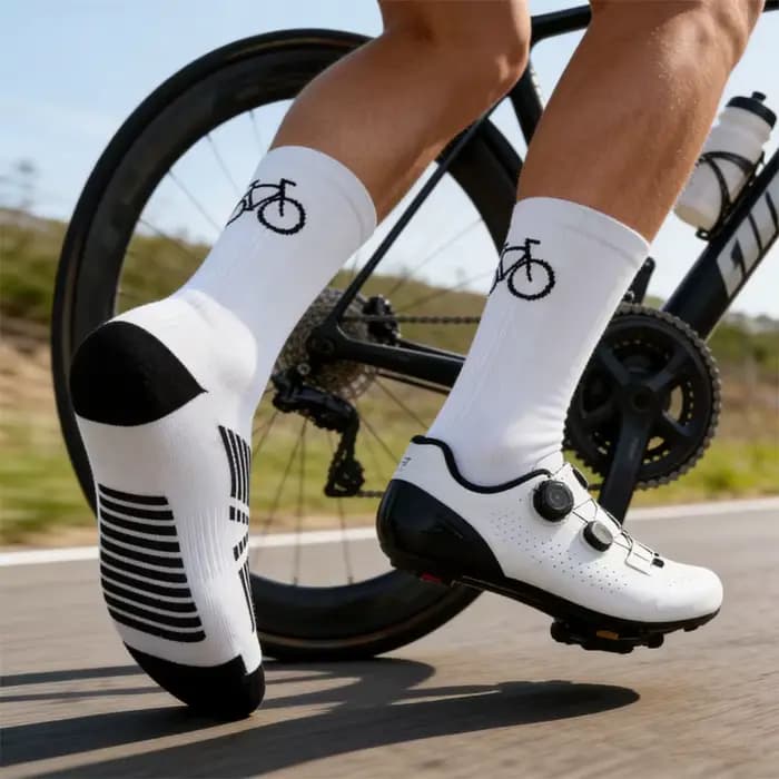 1 paire de chaussettes de cyclisme professionnelles respirantes pour vélo de route et vtt