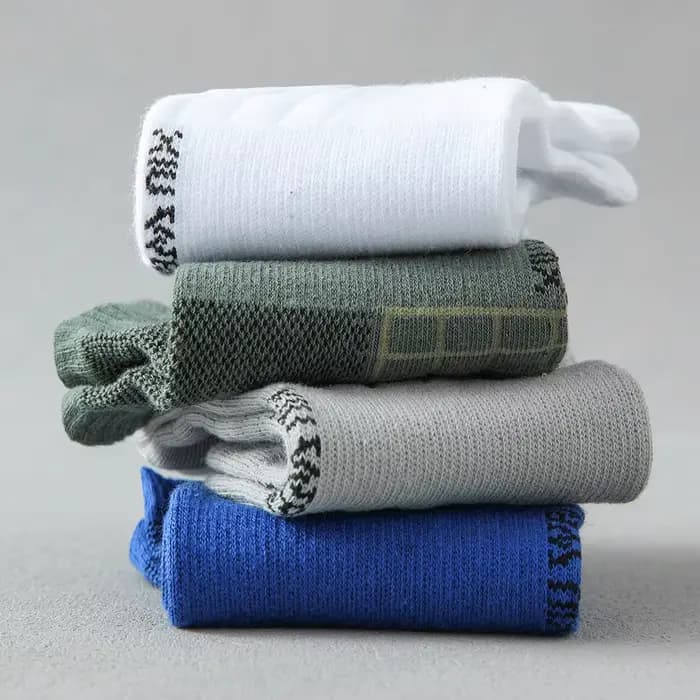 5 paires de chaussettes pour hommes, respirantes, en maille, sport, décontractées, absorbant la transpiration, simples, coupe basse, couleur unie, pour la course à pied