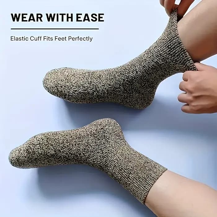 5 paires de chaussettes thermiques d'hiver pour hommes