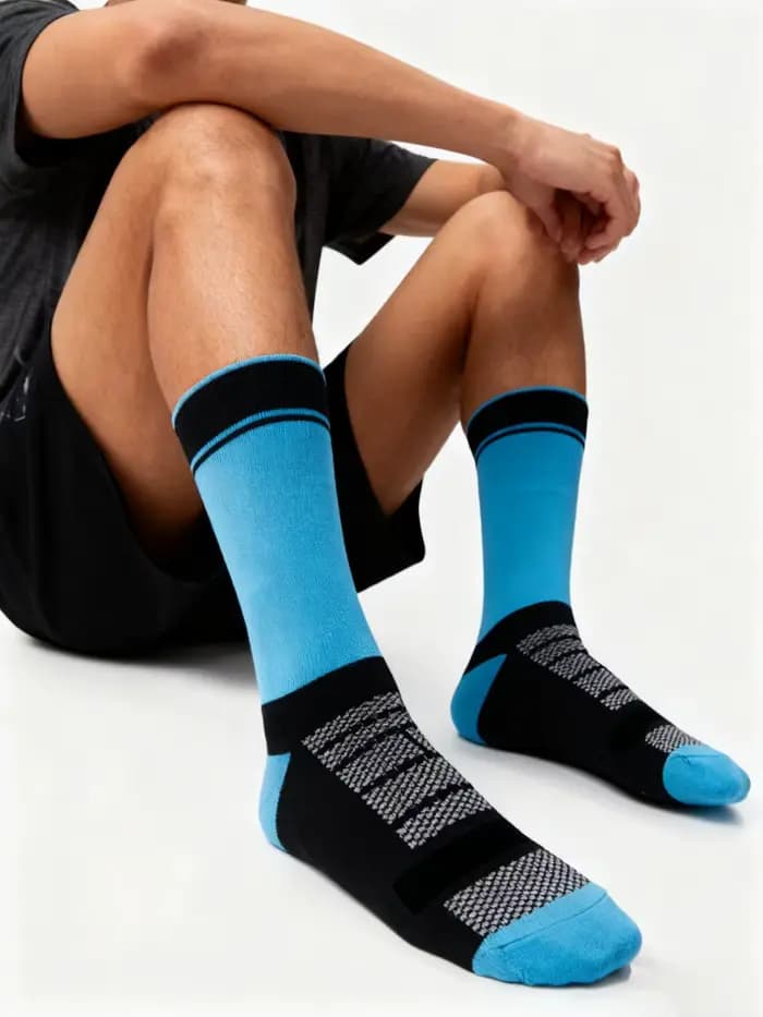 Chaussettes de cyclisme respirantes à compression pour hommes et femmes