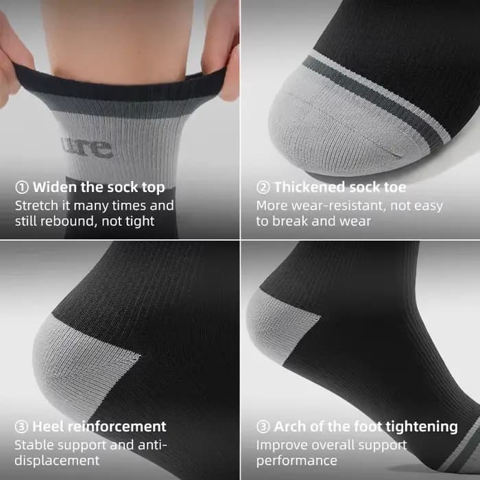 Qunature chaussettes imperméables randonnée Camping en plein air chaussette ski Wading hiver antidérapant équitation