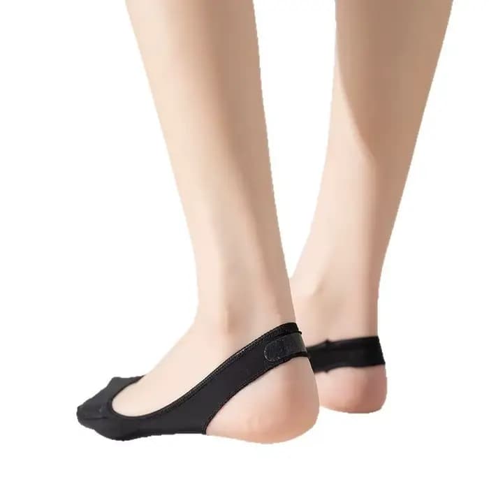 Chaussettes invisibles pour femmes, antidérapantes en silicone, pour chaussures à talons hauts, en soie glacée fine, demi-palmes, pour l'été