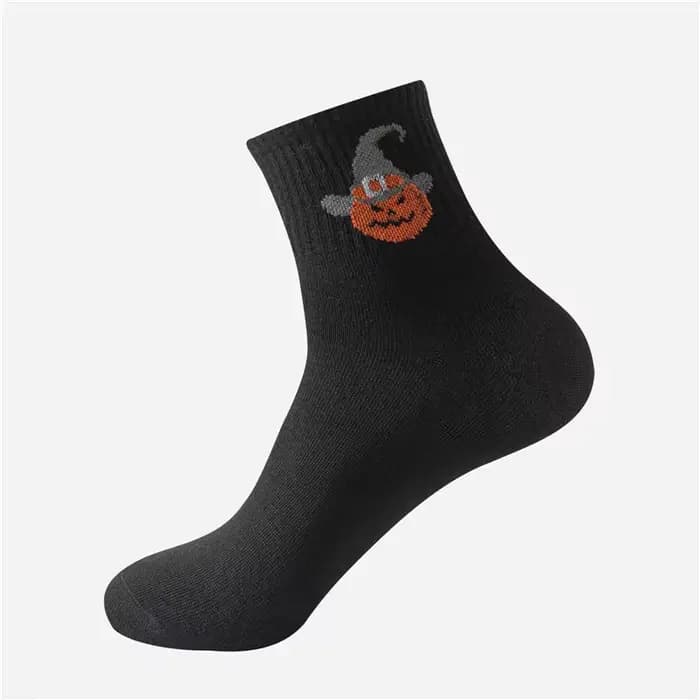 5 paires de chaussettes fantaisie d'Halloween pour hommes : modèles effrayants