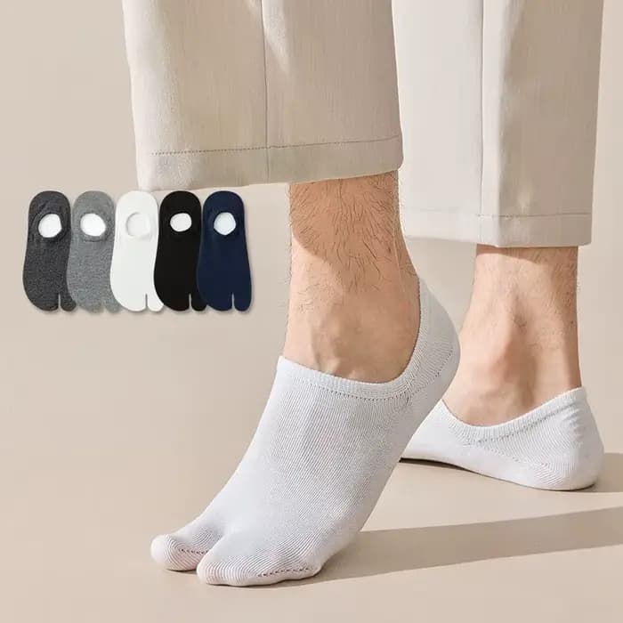 Chaussettes d'été fines et invisibles à 2 orteils pour hommes