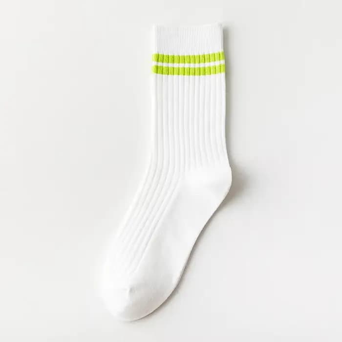 Chaussettes de Sport à rayures blanches et Orange pour femmes