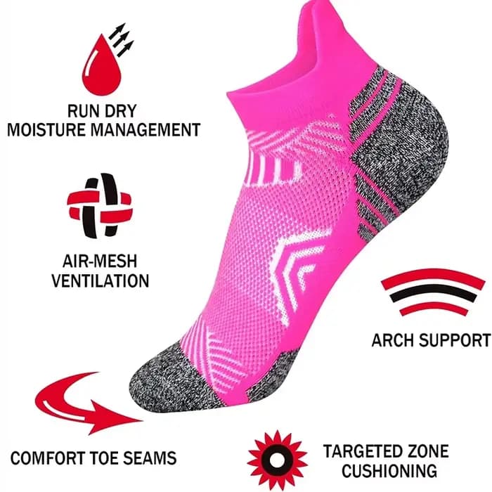 5 paires de chaussettes de cheville athlétiques de Performance pour hommes et femmes