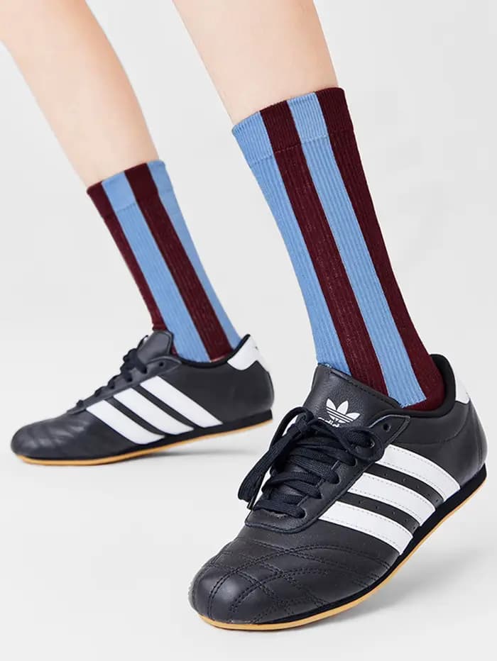 4 paires de chaussettes mi-mollet à rayures verticales