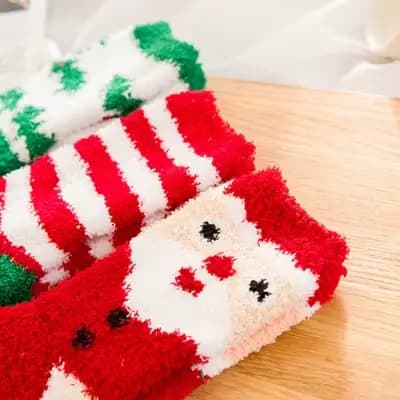 Chaussettes thermiques en velours de corail pour femme