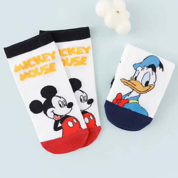 5 paires de chaussettes de cheville Disney Mickey Mouse et Donald Duck pour hommes