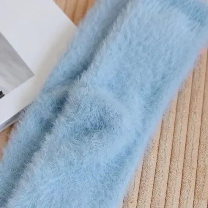 Chaussettes en fourrure de vison à yeux de dessin animé