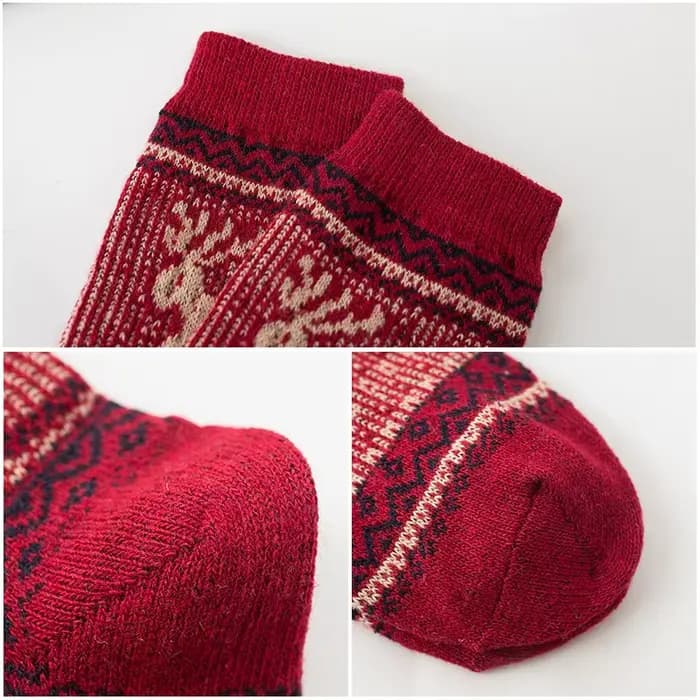 5 paires/lot nouvelles chaussettes en laine pour femmes multicolore mode automne hiver