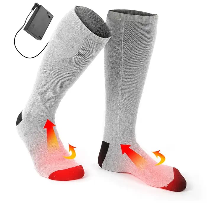 Chaussettes chauffantes électriques chaussettes chauffantes électriques hommes femmes batterie thermique coton chauffant chaussettes d'hiver chaussettes chauffantes chaussettes chauffantes
