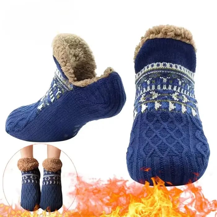 Chaussettes de sol antidérapantes Super chaudes pour femmes et hommes