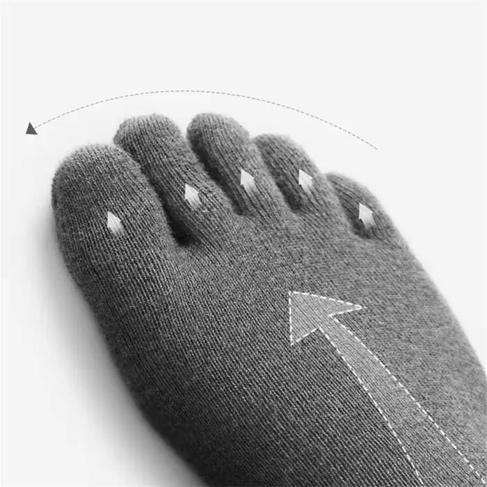 Chaussettes en coton à cinq doigts pour hommes