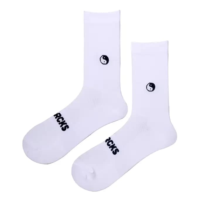 Sporcks Tai Chi Pattern Chinese Elements Chaussettes de cyclisme Printemps et été Chaussettes de cyclisme sur route pour hommes et femmes, tendance, respirantes, hautement élastiques, résistantes à l'