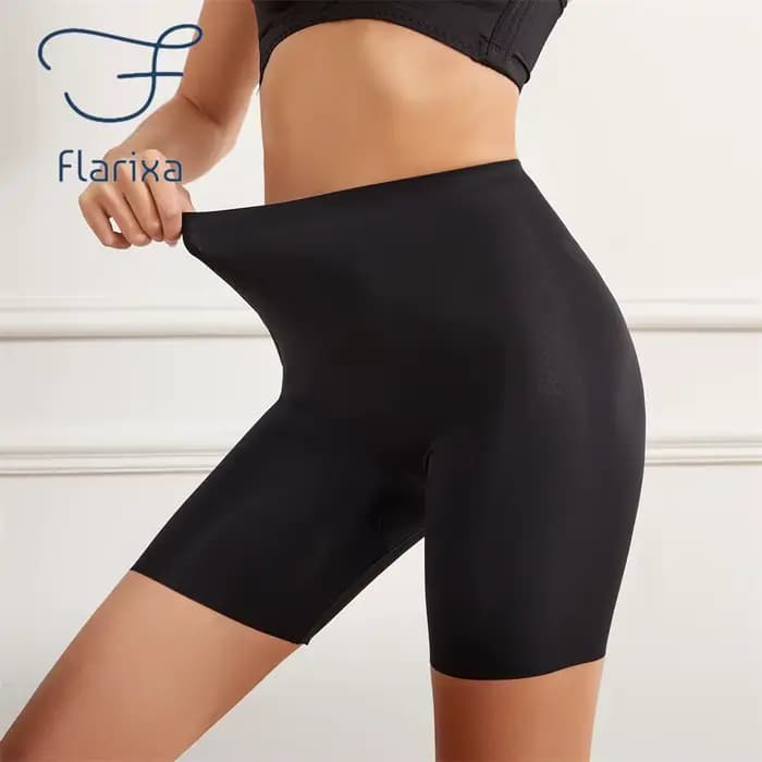 Flarixa sans couture taille haute femmes longue jambe ceinture culotte confortable sans