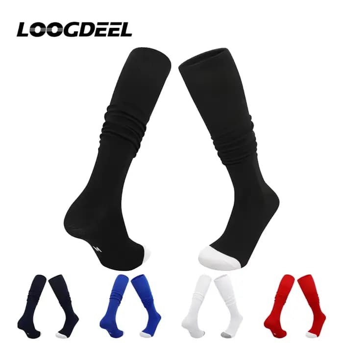 Loogdeel – chaussettes de sport de haute technologie, antidérapantes, absorbant la sueur, longues, coupe haute, pour l'entraînement et la compétition, unisexes