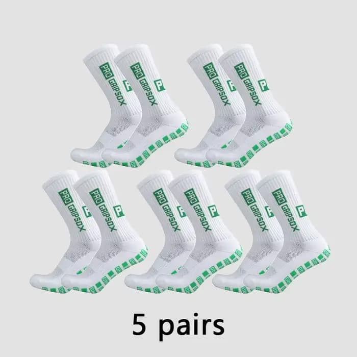 5 paires de chaussettes antidérapantes PRO Grip pour le football, pour hommes et femmes, chaussettes de sport antidérapantes avec coussinets de préhension pour le football