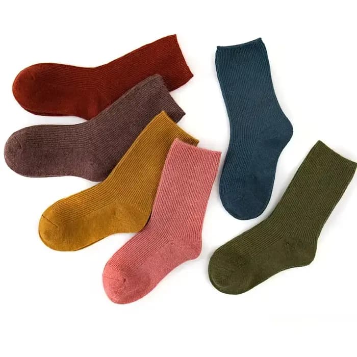 Chaussettes coréennes en laine rayées pour bébés filles et garçons