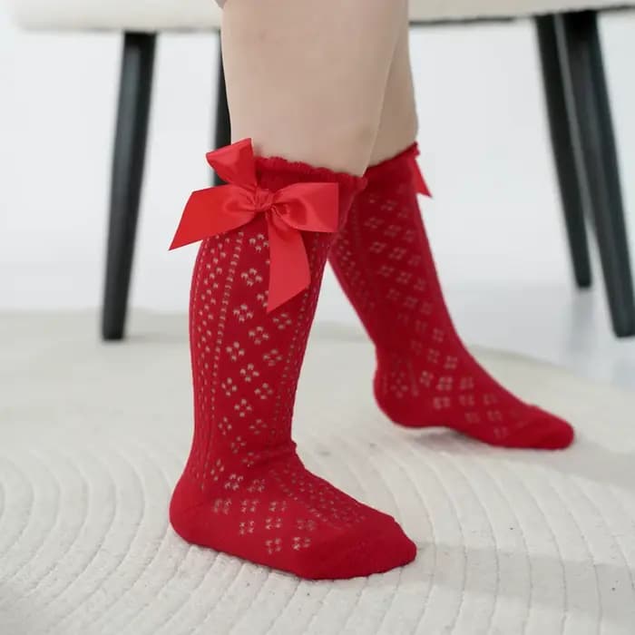 Chaussettes hautes respirantes pour bébés filles