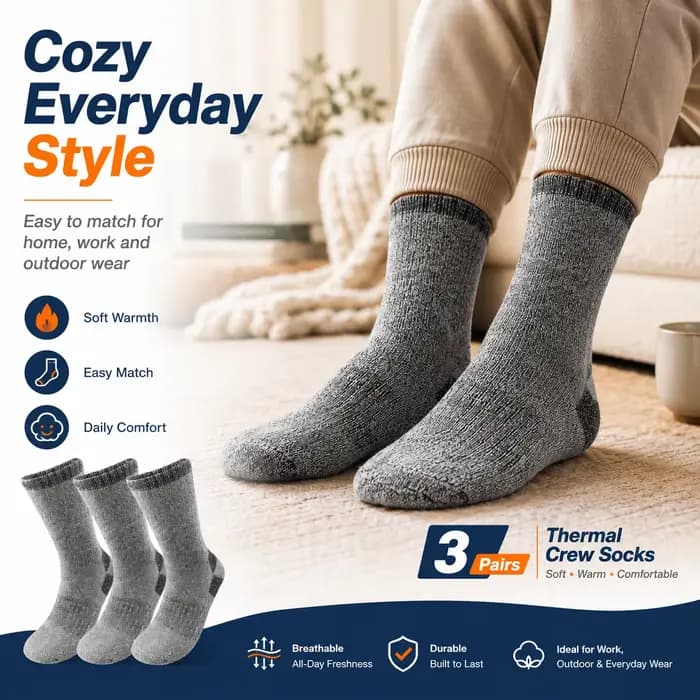 Chaussettes thermiques pour hommes et femmes
