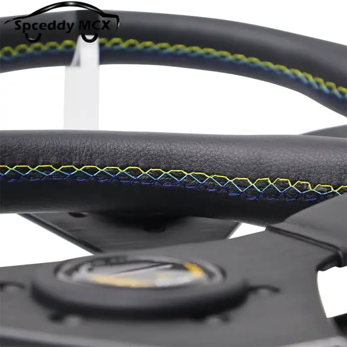 Série GM Style de liaison 13 pouces 320mm 14 pouces 350mm volant de course JDM plat en cuir véritable volant de Sport de voiture