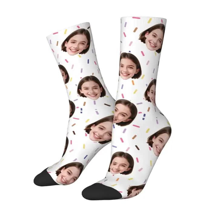 Chaussettes personnalisées en forme de visage