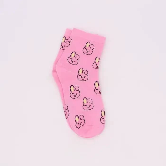 Chaussettes de sport en pur coton BT21 Koya RJ Shooky Man Tata Chimmy Cooky Youth League, motif dessin animé, style coréen, pour femmes, avec motifs des stars.