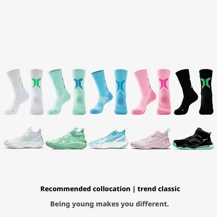 1 paire de chaussettes de sport montantes à manches longues, Support de cheville solide, chaussettes de basket-ball professionnelles pour hommes, chaussettes de Badminton longues respirantes