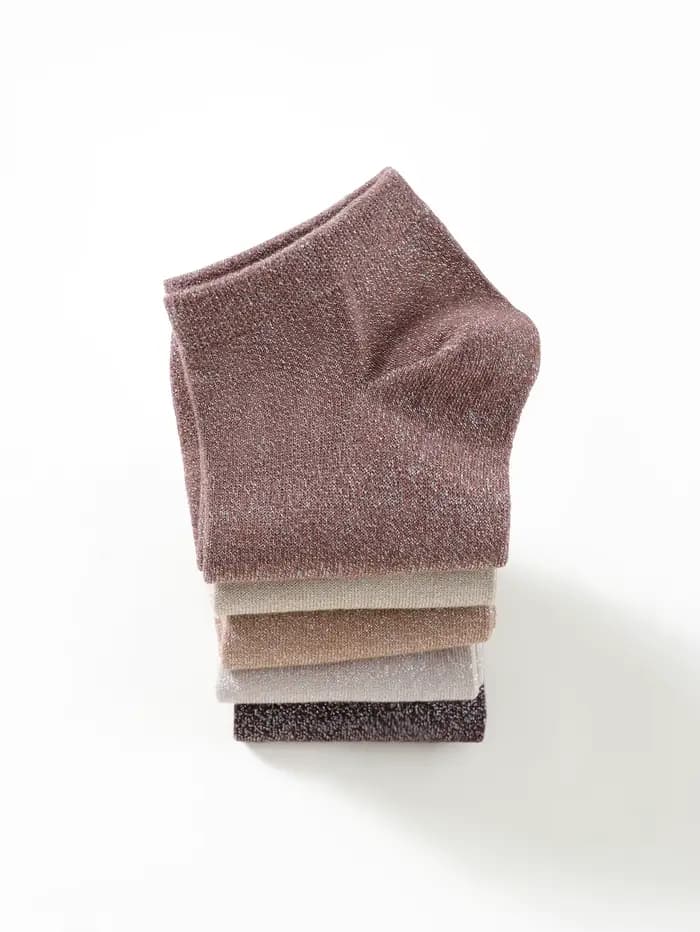3/6 paires de chaussettes à paillettes multicolores aléatoires