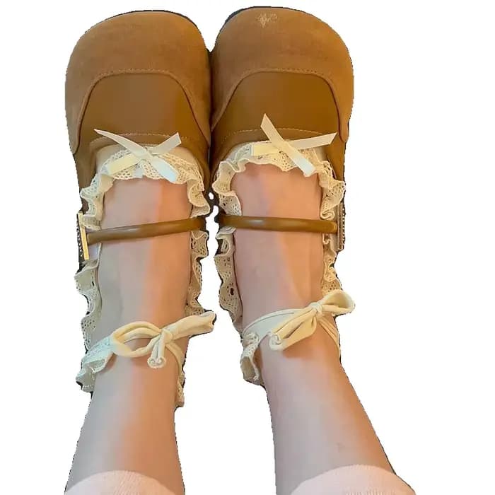 Chaussettes courtes en dentelle de ballet pour femmes