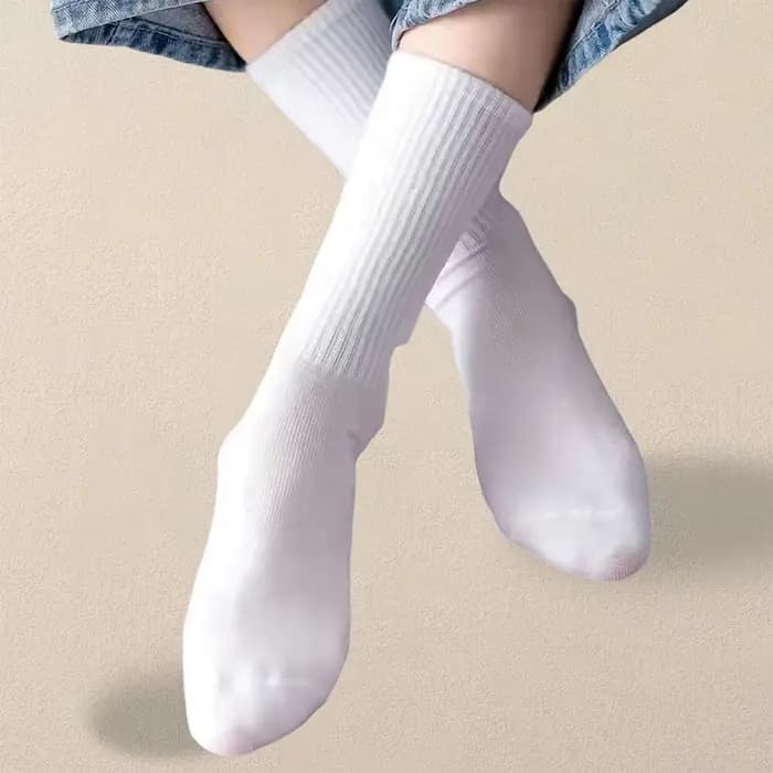 5 paires de chaussettes de couleur unie pour femmes