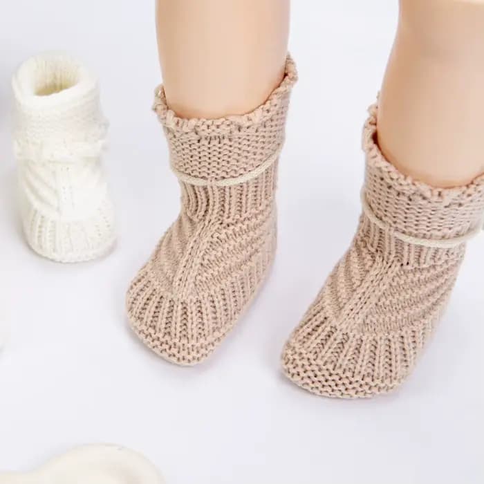 2 pièces/paire bébé tricot chaussettes 0-12M solide Cochet marche