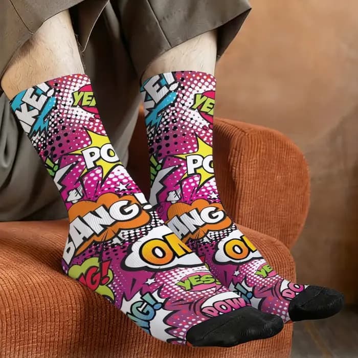 Chaussettes pour hommes de style pop art amusant