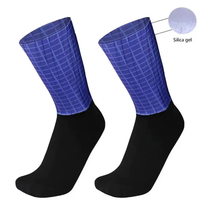 Chaussettes de cyclisme coordonnantes en silicone pour homme